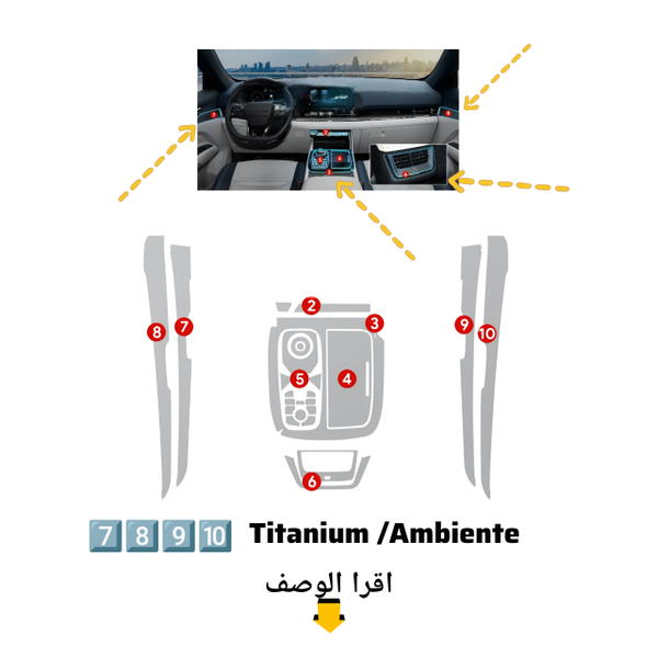 لواصق القطع الداخليه (بدون الشاشه) لفورد تيريتوري Image 1 Preview