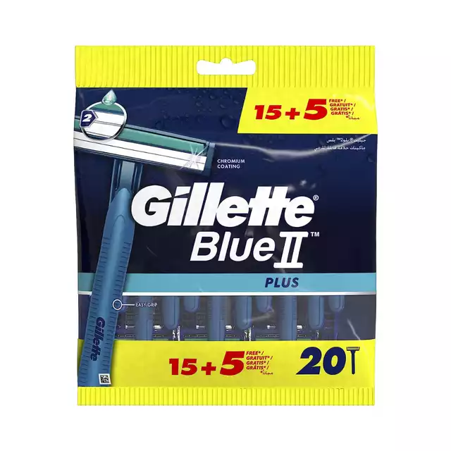 Gillette blue ii plus disposable razors 15 + 5 free razors Preview Image