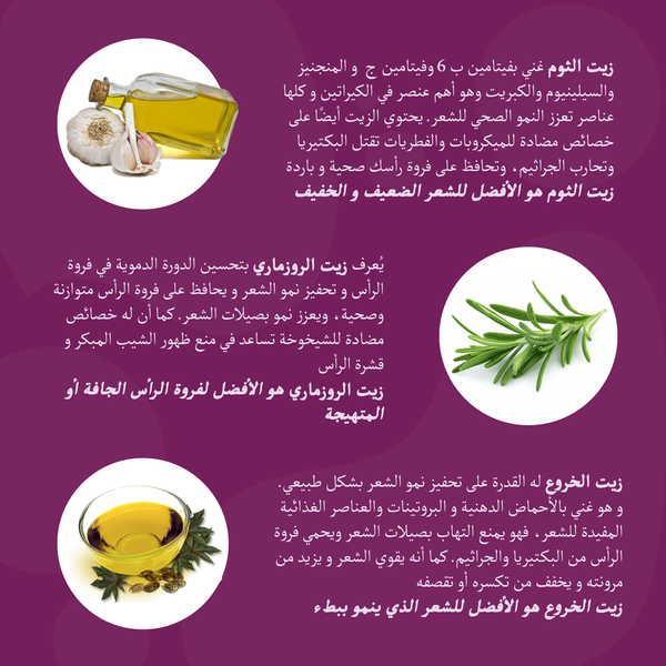  حمام كريم بالثوم والروز ماري وزيت الخروع مينك400مل  Image 2 Preview