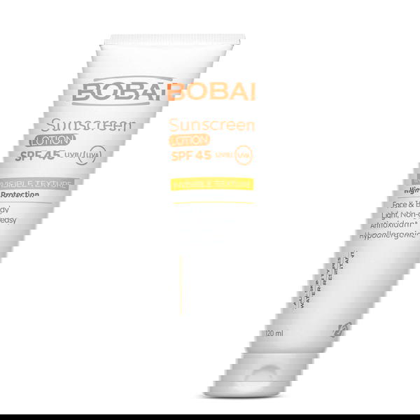 بوباي صن سكرين لوشن SPF45 لجميع أنواع البشرة | 120 مل Image 1 Preview