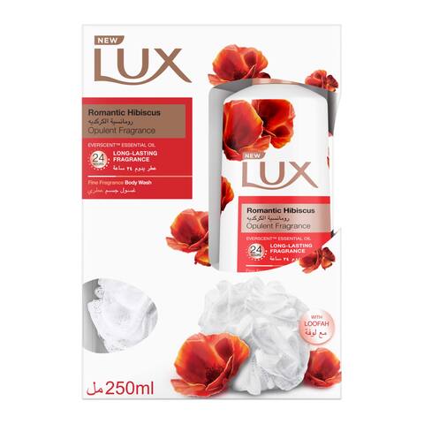لوكس | غسول جسم عطرى رومانسية الكركديه مع لوفة 250مل Image 1 Preview