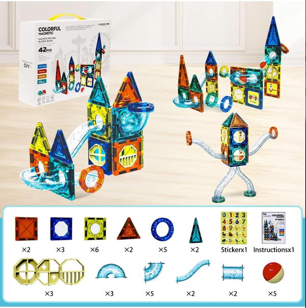 مكعبات بناء مغناطيسية 42ق Image 2 Preview