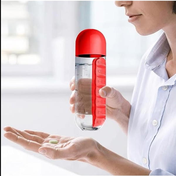 زجاجة مياه ومنظم دواء Image 1 Preview