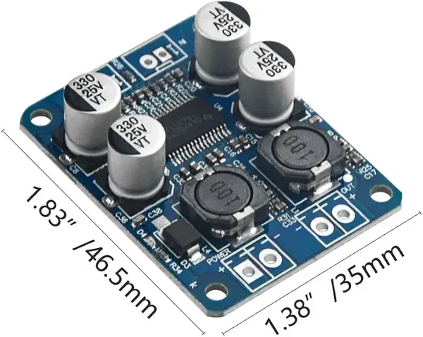 TPA3118 Single Channel Digital Audio Amplifier Module Panel 1X60W DC 12V-24V Adapter for Sound System DIY Speakers Image 3 Preview