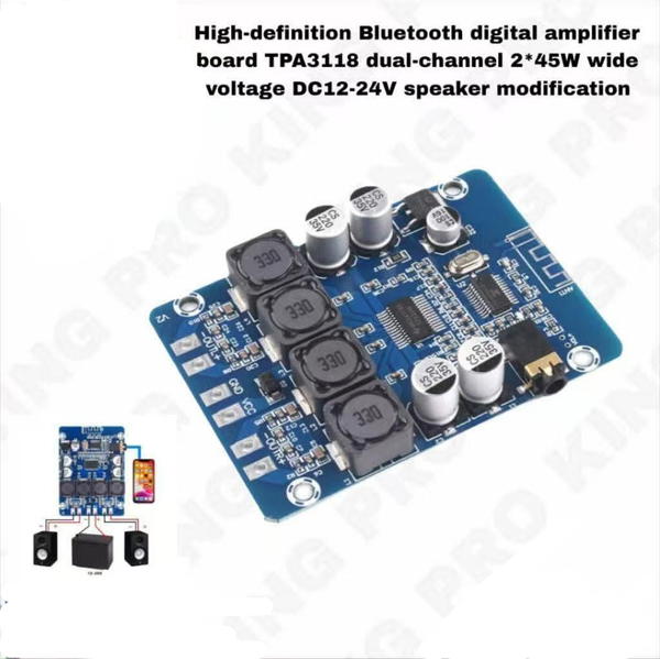 TPA3118 Amplifier Board, 30W + 30W 8V~26V DC Dual Channel, Digital Bluetooth Amplifier Board, Electronic Components Image 1 Preview