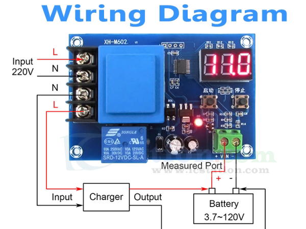 DC3.7V-120V Lead-acid Battery Voltage Monitor, Lithium Battery Charge Discharge Controller Protection Board Preview Image