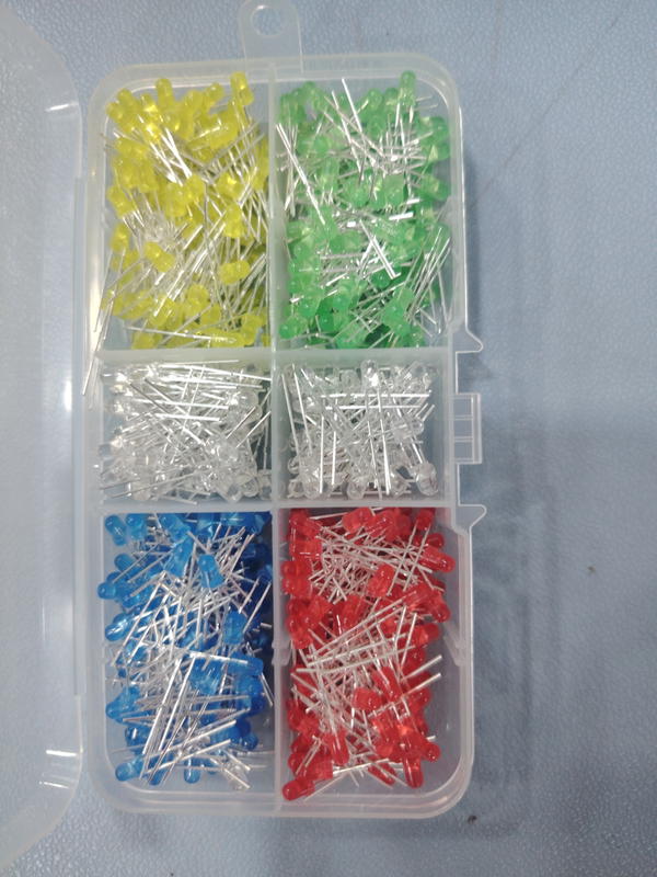 500pcs 3mm LED White Yellow Red Green Blue Variation Kit for Arduino DIY Image 1 Preview