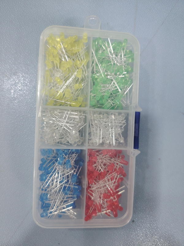 500pcs 3mm LED White Yellow Red Green Blue Variation Kit for Arduino DIY Image 2 Preview