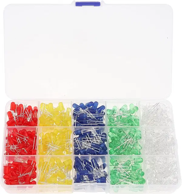 500pcs 5mm LED Light Emitting Diodes, DIY PCB Circuit LED Lamps Image 2 Preview