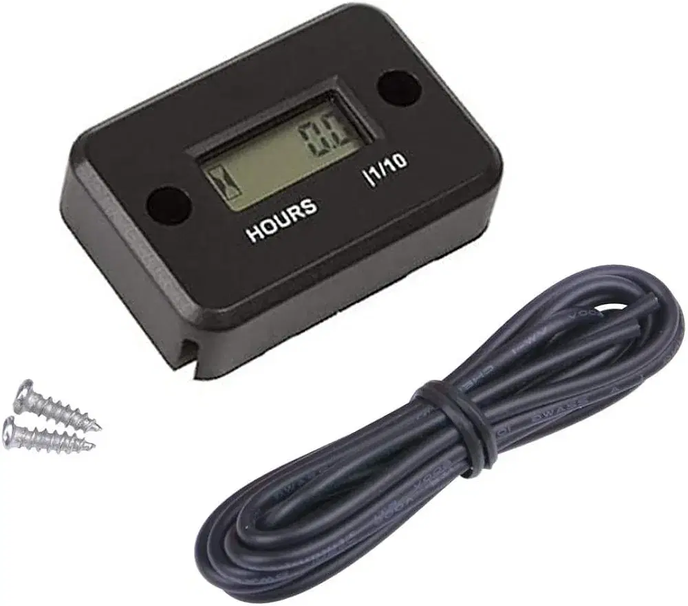 عداد ساعة حثي، مقياس ساعة رقمي فلور 88 مقاوم للماء بشاشة LCD، مقياس سرعة الدوران، مقياس سرعة الدوران، للدراجات النارية البحرية، ايه تي في، قوارب الثلج، التزلج، الدراجة الترابية، جزازة العشب، مولد محرك Preview Image