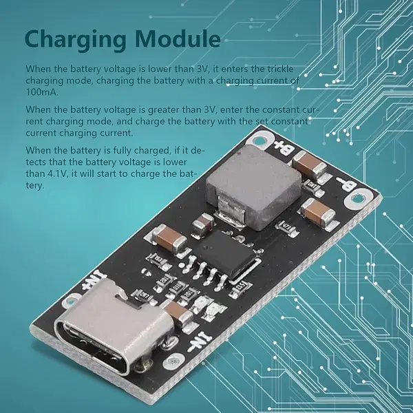 Battery charging board, charging module, one piece IP2312 Type C charging module, 5V to 4.2V 3A input, triple lithium polymer battery fast charging board(11)) Image 3 Preview