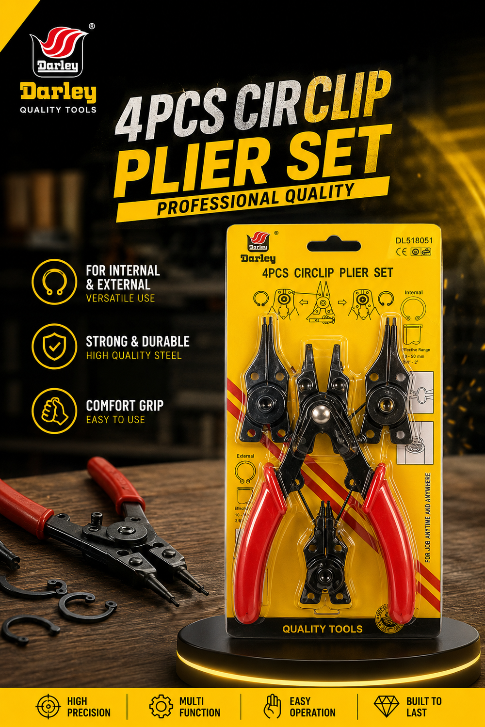 circlip plier set 4pcs  Preview Image