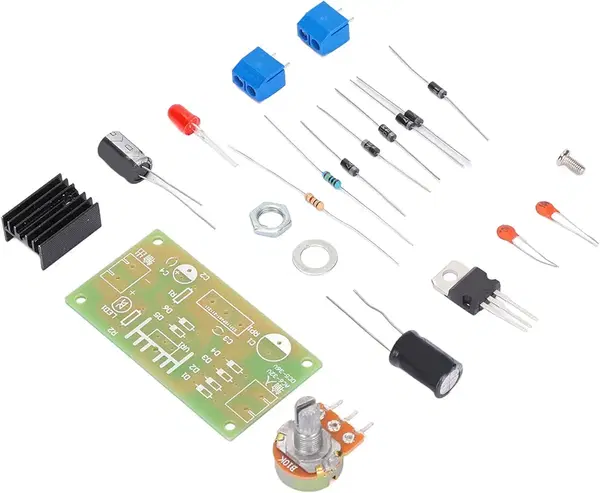 Adjustable Regulated Power Supply Kit LM317 Output Rectifier Circuit Input Adjustable Voltage Set DC Input 5-35V AC Input 6-25V Image 1 Preview
