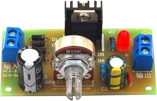 Adjustable Regulated Power Supply Kit LM317 Output Rectifier Circuit Input Adjustable Voltage Set DC Input 5-35V AC Input 6-25V Image 3 Preview