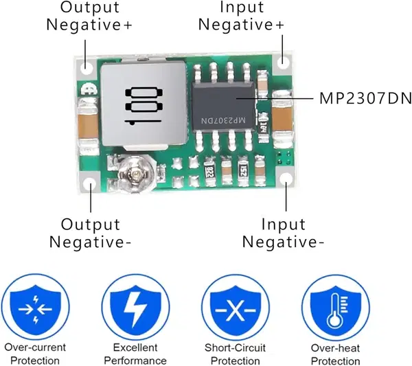 Mini 360 3A DC Power Regulator 4.75V-23V to 1V-17V Adjustable Power Supply Unit for RC Airplanes Image 1 Preview