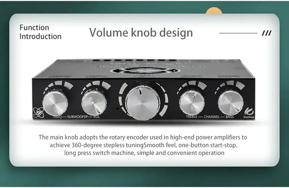 لوحة مكبر الصوت XY-S350H للتحكم عبر التطبيق، بقدرة 220 واط × 2 + 350 واط، TPA3251D2، ثنائية القناة 2.1، متوافقة مع بلوتوث، بطاقة صوت 5.1 + AUX + USB Preview Image