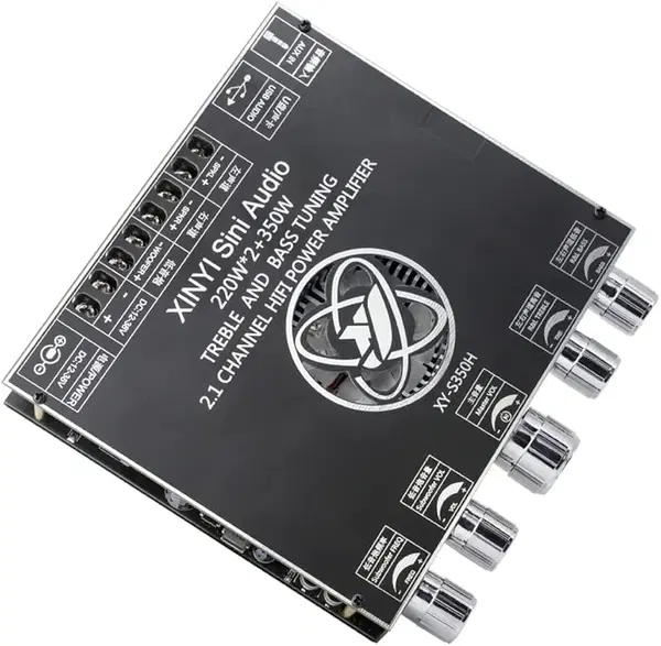 لوحة مكبر الصوت XY-S350H للتحكم عبر التطبيق، بقدرة 220 واط × 2 + 350 واط، TPA3251D2، ثنائية القناة 2.1، متوافقة مع بلوتوث، بطاقة صوت 5.1 + AUX + USB Image 6 Preview