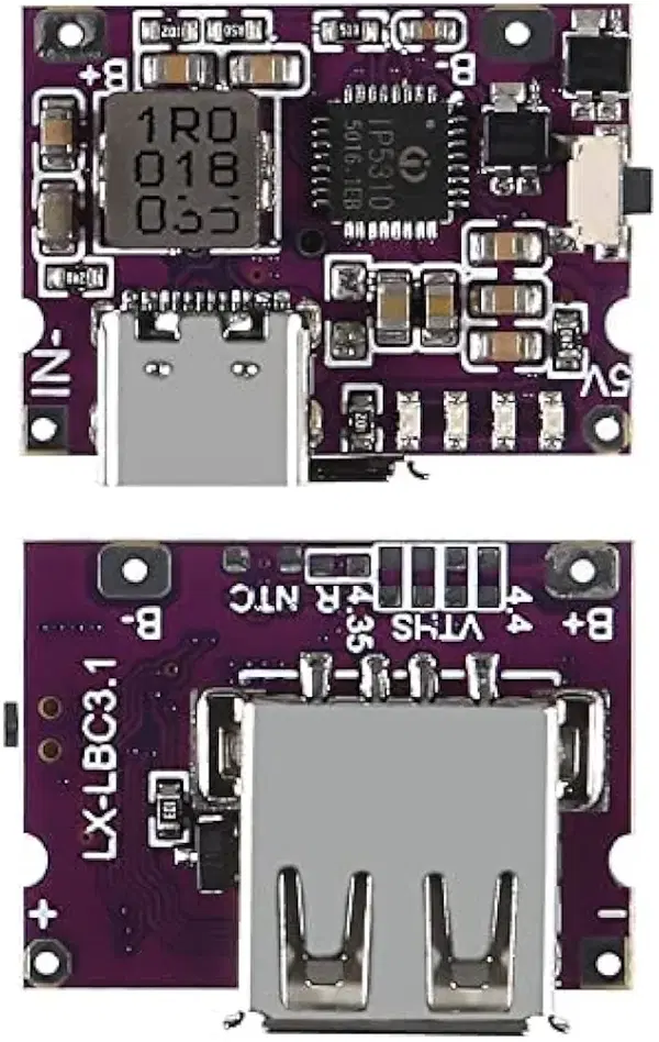 محول طاقة معزز من النوع C USB 5 فولت 3.1 أمبير، وحدة رفع الطاقة IP5310، ملحقات بنك الطاقة المحمول مع مؤشر LED للتشغيل Image 2 Preview