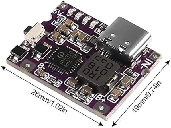 محول طاقة معزز من النوع C USB 5 فولت 3.1 أمبير، وحدة رفع الطاقة IP5310، ملحقات بنك الطاقة المحمول مع مؤشر LED للتشغيل Image 3 Preview