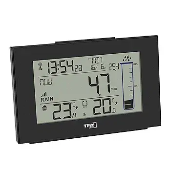 مقياس نسبة المطر لاسلكي للحديقة مزود بنظام تصريف ذاتي Image 5 Preview