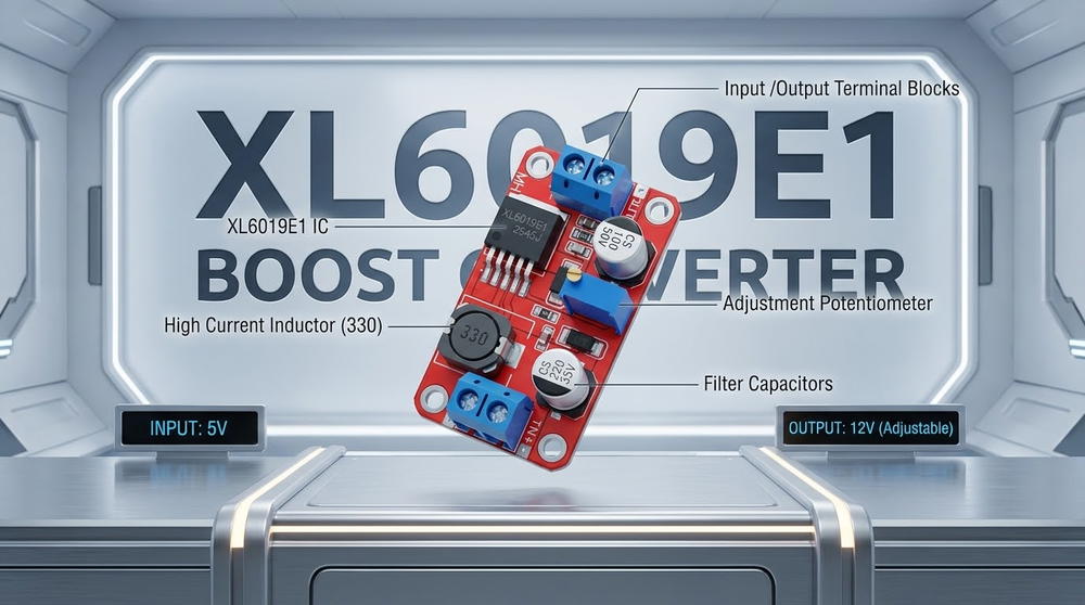 وحدة رفع الجهد الاحترافية (XL6019 Boost Module) Preview Image