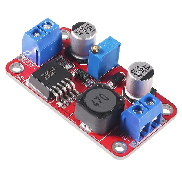 وحدة زيادة الطاقة XL6019 5A من كيو سي كان، قابلة للتعديل تيار مستمر 3.3-35 فولت الى 5 فولت 6 فولت 9 فولت 12 فولت 24 فولت، وحدة تعزيز الجهد الكهربائي Image 3 Preview