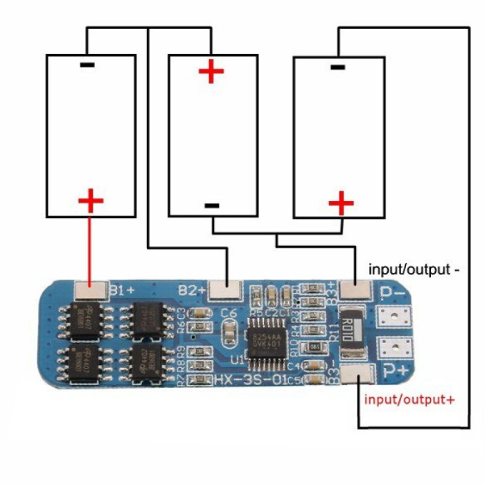 18650 12V 10A Lithium Protection Board Preview Image