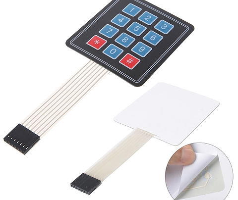 3X4 12 Keys Matrix Array Membrane Switch Keypad Image 2 Preview