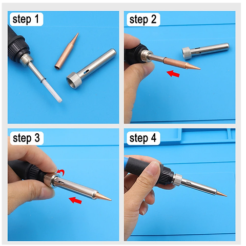 5pcs Pure copper 900M soldering iron head set electric soldering iron tips set Image 5 Preview