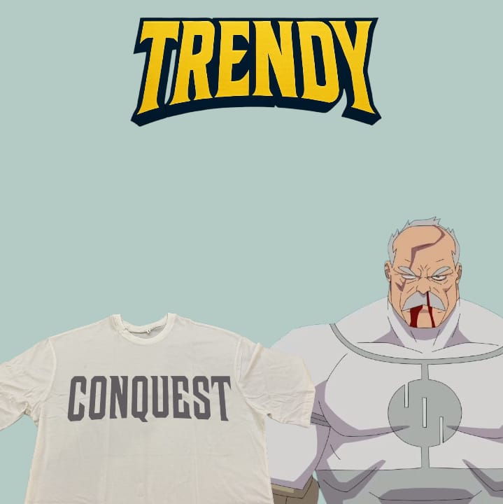 Conquest white tshirt conquest logo front Preview Image