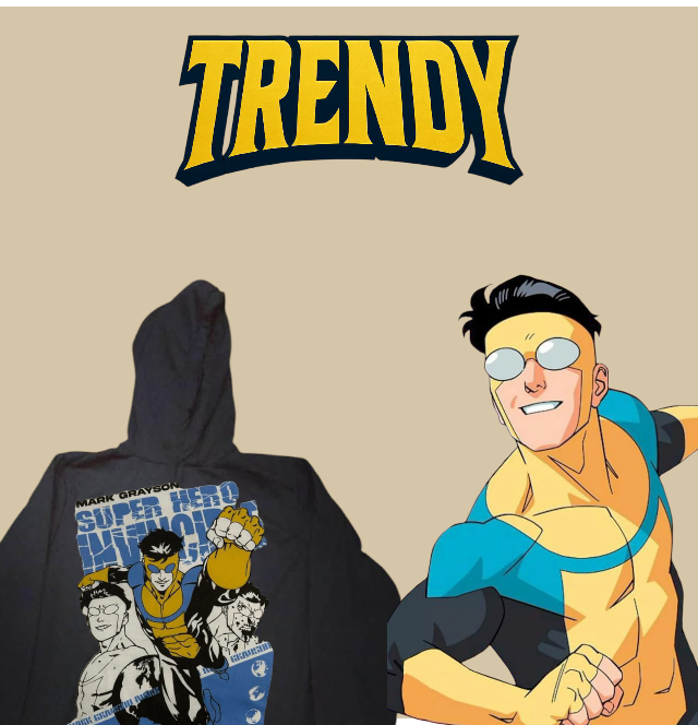 black invincible hoodie comic back Preview Image