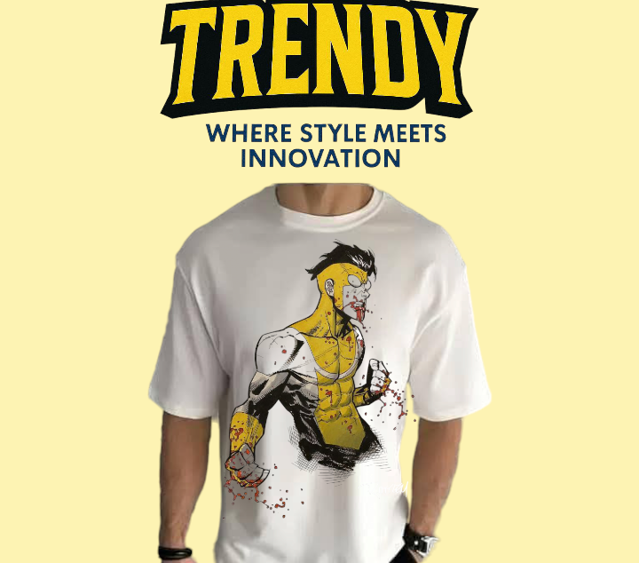 invincible white comic tshirt Preview Image