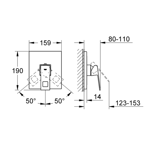 19898000وش خلاط دفن جروهي يوروكيوب كرومGrohe  Image 2 Preview