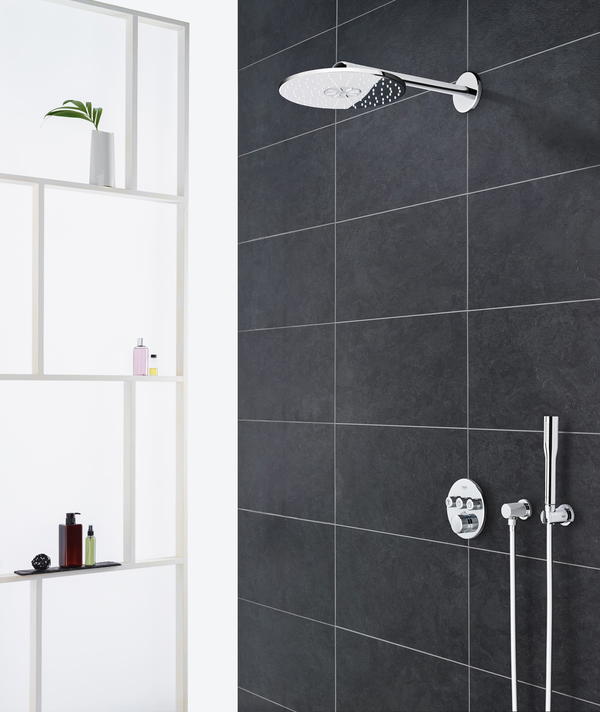 26475000طاسة دش31 سم بالمخرج سمارت اكتيف كروم جروهي Grohe Image 2 Preview