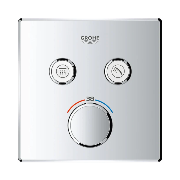 29124000وش خلاط دفن مربع ثنائى جروهي جروثيرم سمارت كنترول كرومGrohe Image 1 Preview