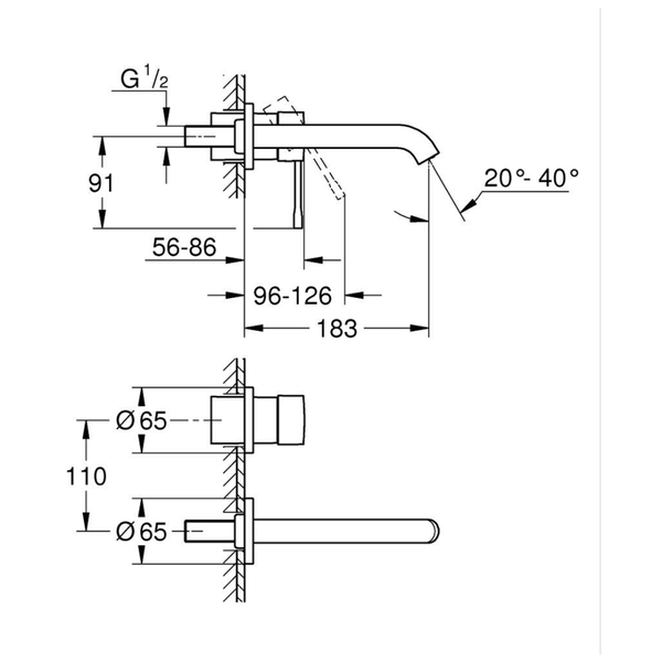 29192001خلاط حوض 2 فتحة جروهى ايسنس كرومGrohe Image 2 Preview