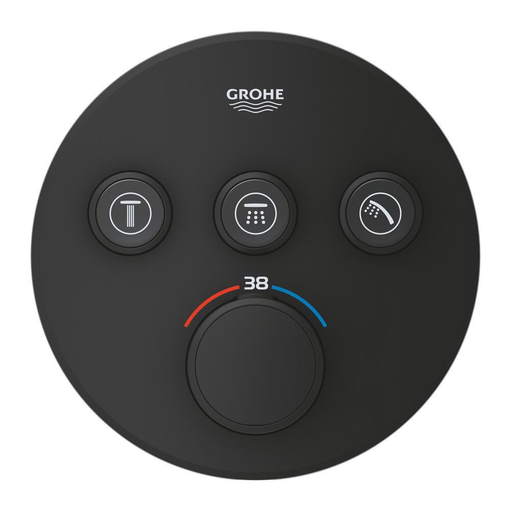 29508KF0وش خلاط دفن دائري جروهي جروثيرم سمارت كنترول اسود مطفيGrohe Preview Image