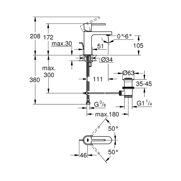 32612003خلاط حوض جروهي بلس كروم Grohe  Image 2 Preview