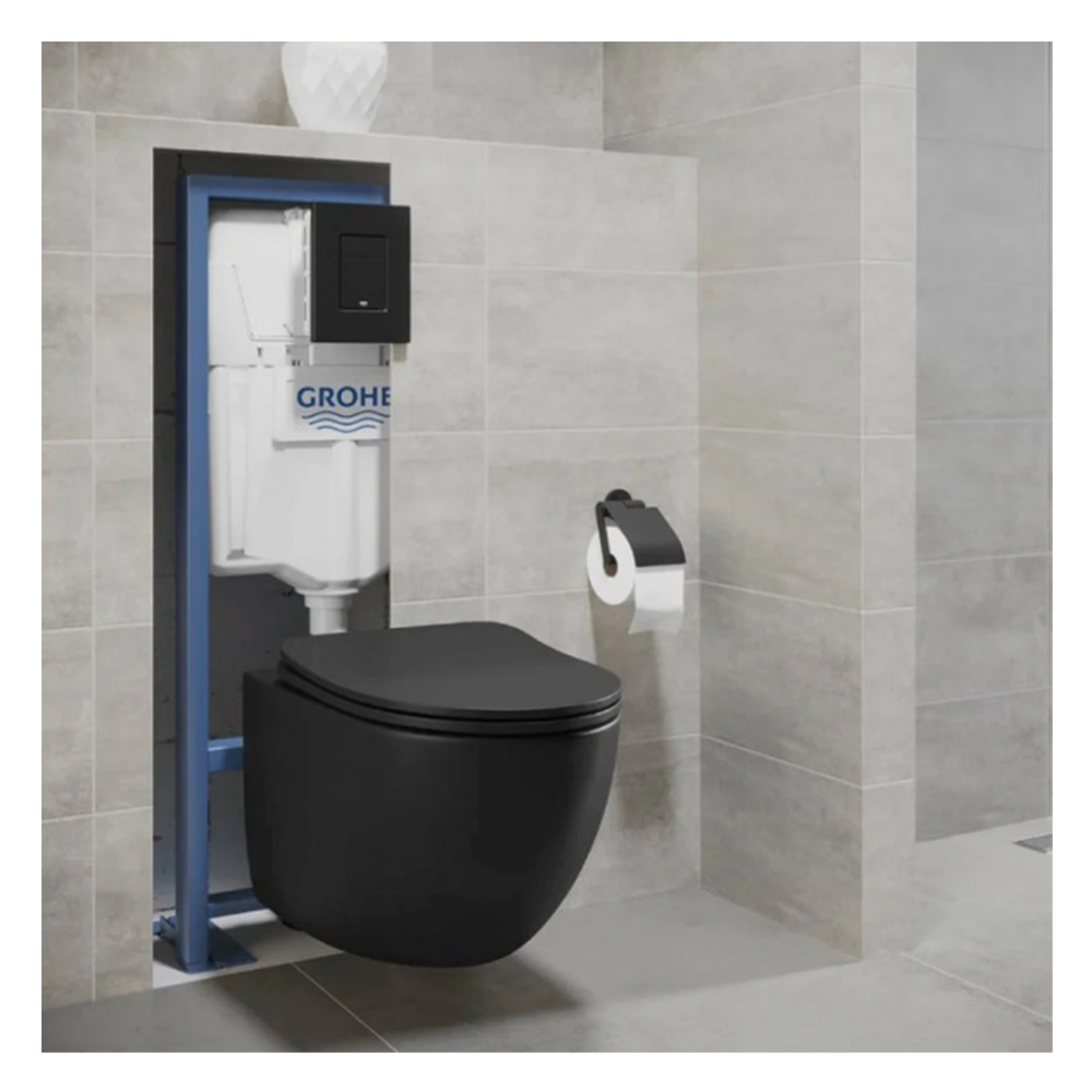39939000 خزان دفن جروهي بشاسية كامل ولوحة طرد مربعة اسودGrohe Preview Image