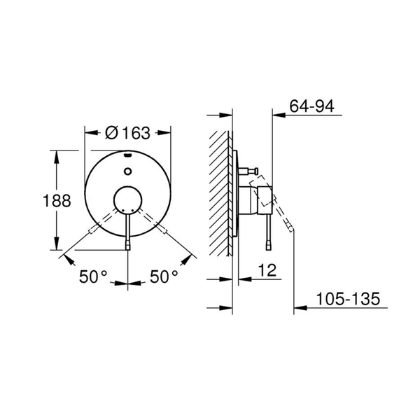 19285gn1وش خلاط دفن بمحول جروهي ايسنس ذهبي مطفىGrohe Image 2 Preview