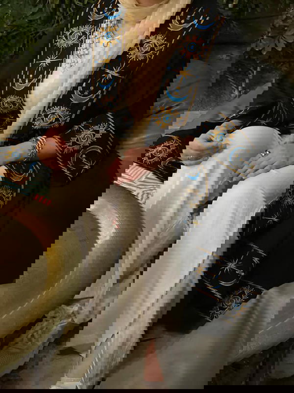 بيشت كتان اسباني تطريز Image 2 Preview