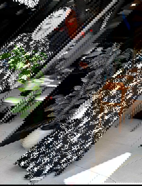 دريس كريب فلاور برينت كم واسع Image 3 Preview