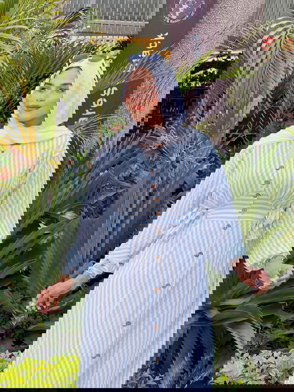 دريس كتان مقلم ناعم  Image 3 Preview