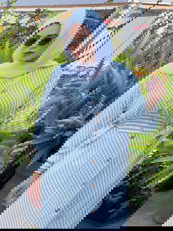 دريس كتان مقلم ناعم  Image 7 Preview