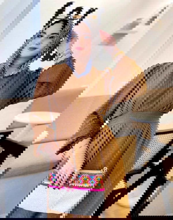 دريس كتان مقلم ساده A Image 1 Preview