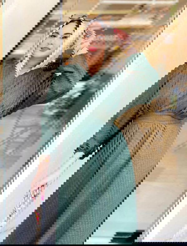 دريس كتان مقلم ساده A Image 5 Preview