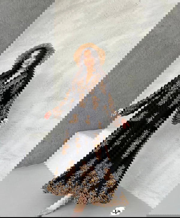 فستان فسكوز مشجر بنعومة الصيف Image 1 Preview