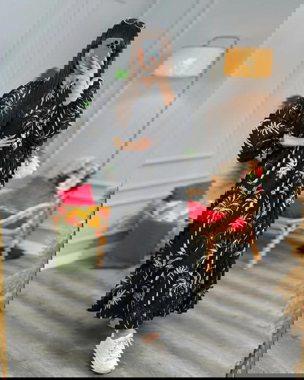 فستان فسكوز مشجر بنعومة الصيف" Image 2 Preview