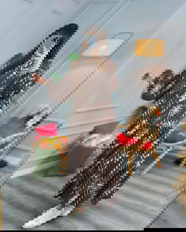 فستان فسكوز مشجر بنعومة الصيف" Image 5 Preview