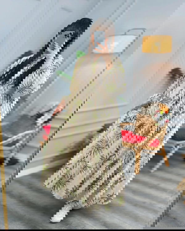 فستان فسكوز مشجر بنعومة الصيف" Image 7 Preview